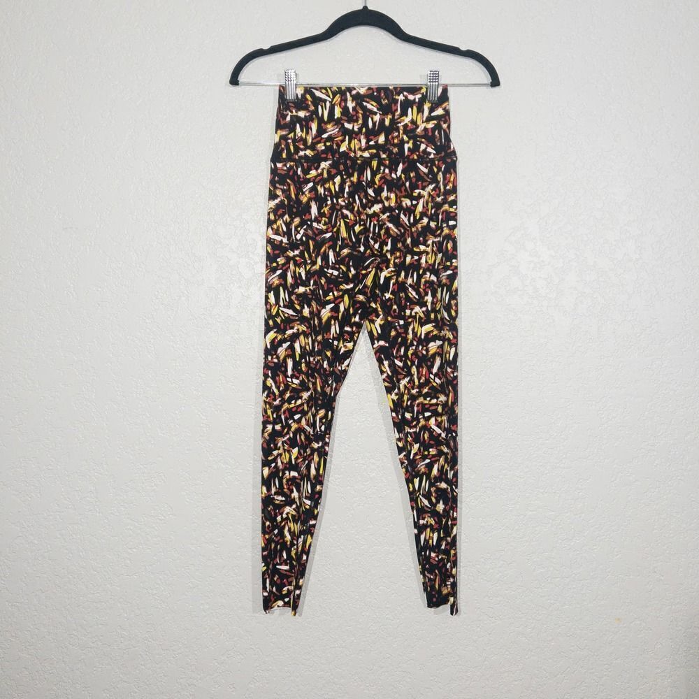NWT Offline x Aerie Goals Black Printed Hi Rise Leggings Size Small Short